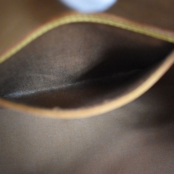 Authentic LOUIS VUITTON LV Logo Alma Hand Bag Monogram Leather Brown France - Picture 7 of 16